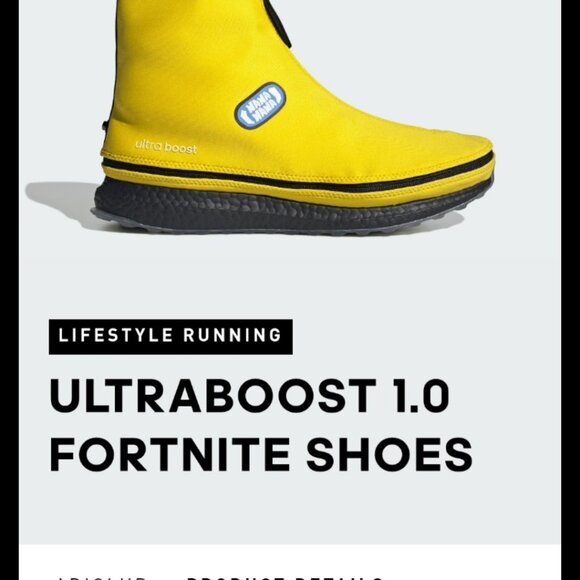 Adidas Ultraboost 1.0 Ultra Boost X FORTNITE Peely Mens 8 Yellow Sneakers NEW